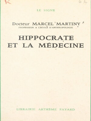 cover image of Hippocrate et la médecine